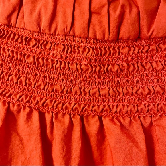 Anthropologie Maeve Jessie red smocked swing top - Picture 5 of 9